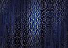 Kék geometriai mintás vlies fali poszter