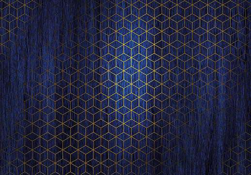 Kék vlies fotótapéta modern geometrikus mintával