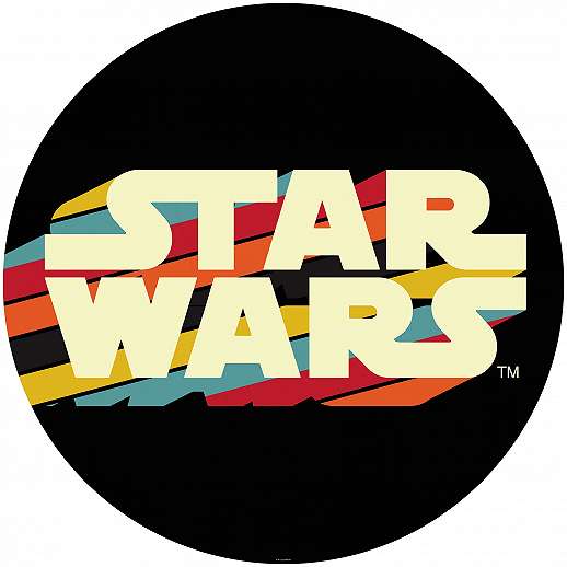 Kör alakú fotótapéta retro star wars logoval