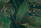 Óriás zöld leveles mintás vlies poszter tapéta 368x254 vlies