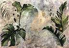 Modern trópusi botanikus mintás vlies fali poszter 368x254 vlies