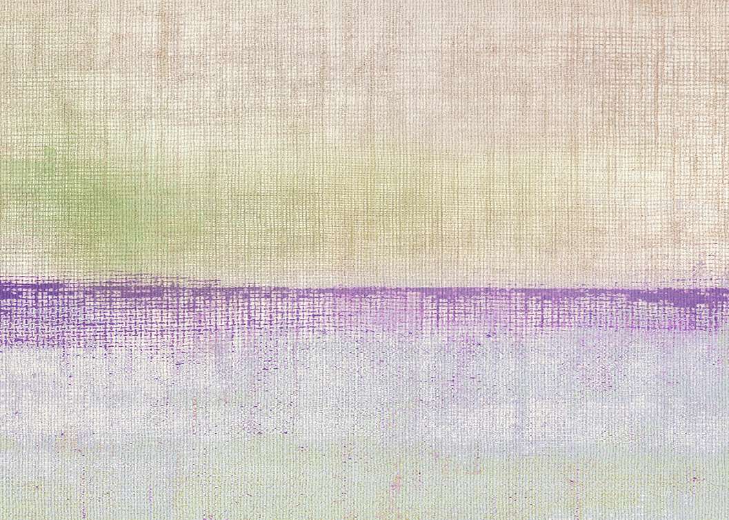 Luxus Jannelli&Volpi poszter tapéta absztrakt horizpntális koptatott mintával fehér és lili színben