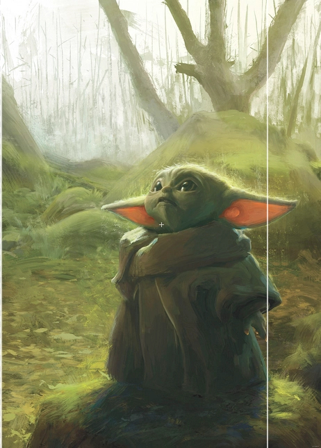 Star wars Mandalorian Grogu mintás egyedi méretű fotótapéta