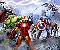 Marvel fotótapéta Képregény grafikájú Bosszúállók csoportkép New York romjain