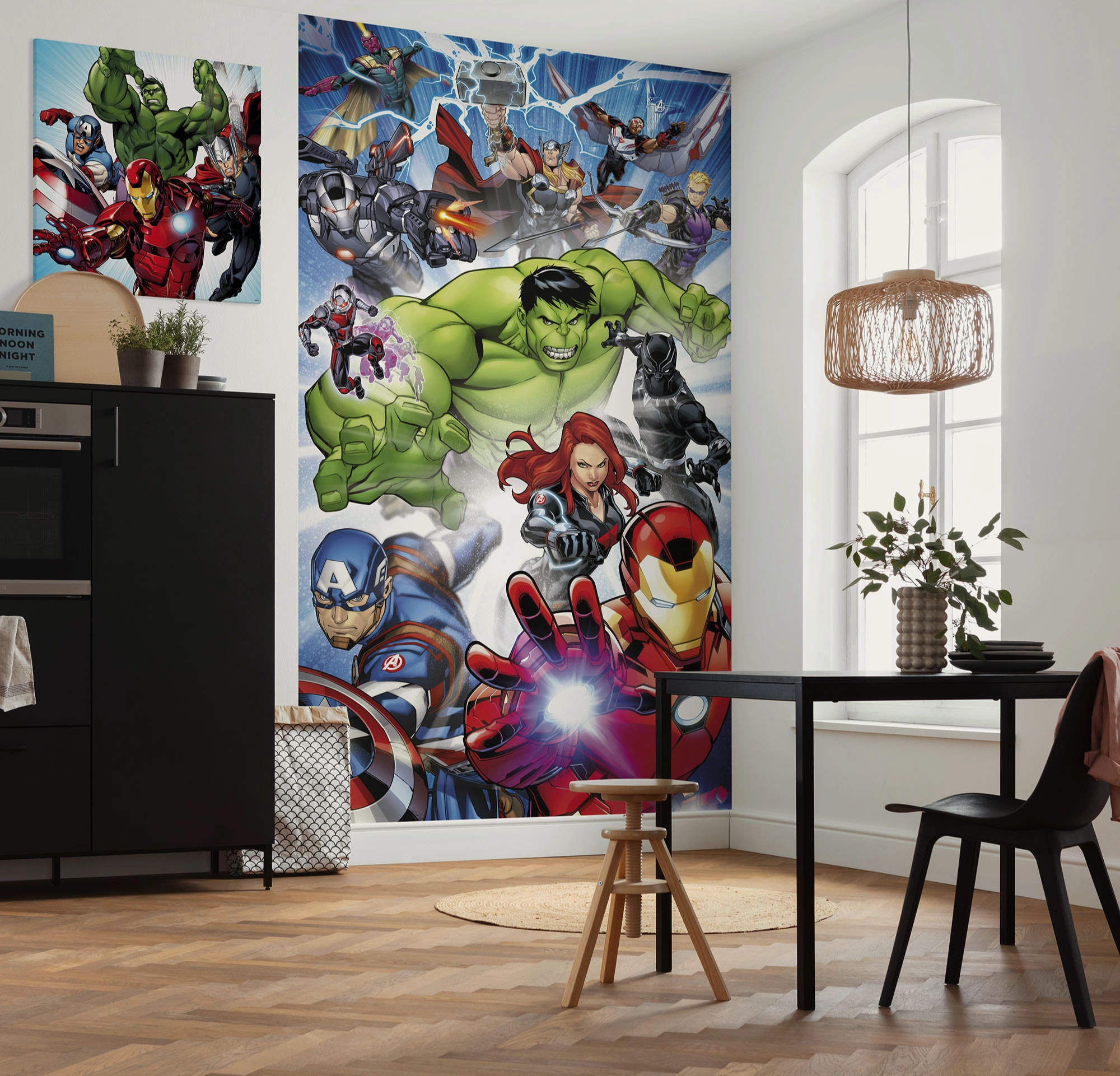 Marvel fotótapéta a képregény grafikájú Bosszúálló-Végjáték karaktereivel