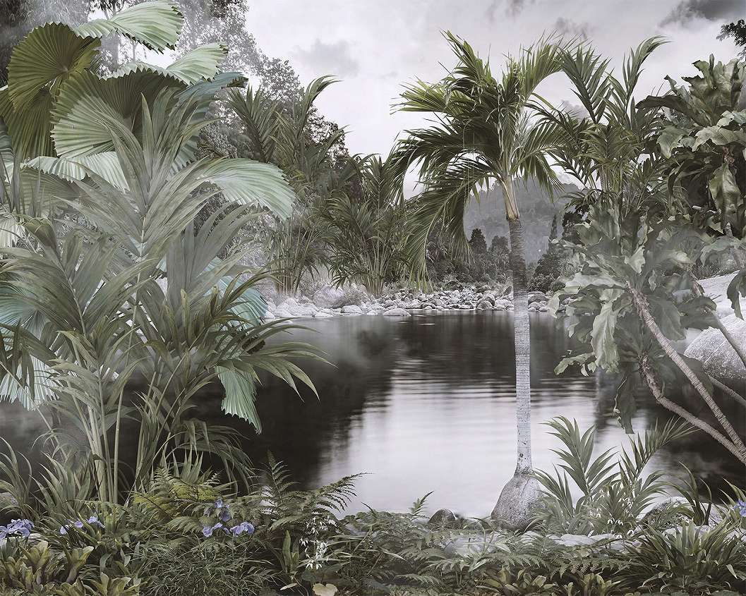 Modern fotótapéta trendi dzsungeles mintával 368x254 vlies