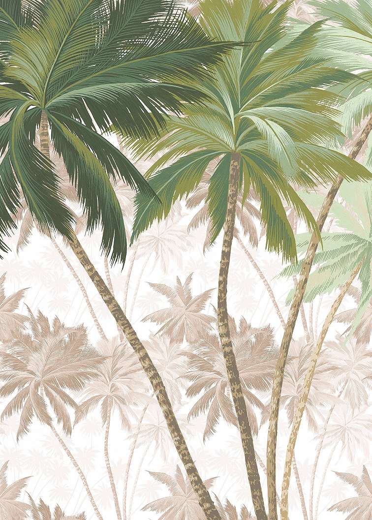 Modern trópusi pálmafa mintás fotótapéta