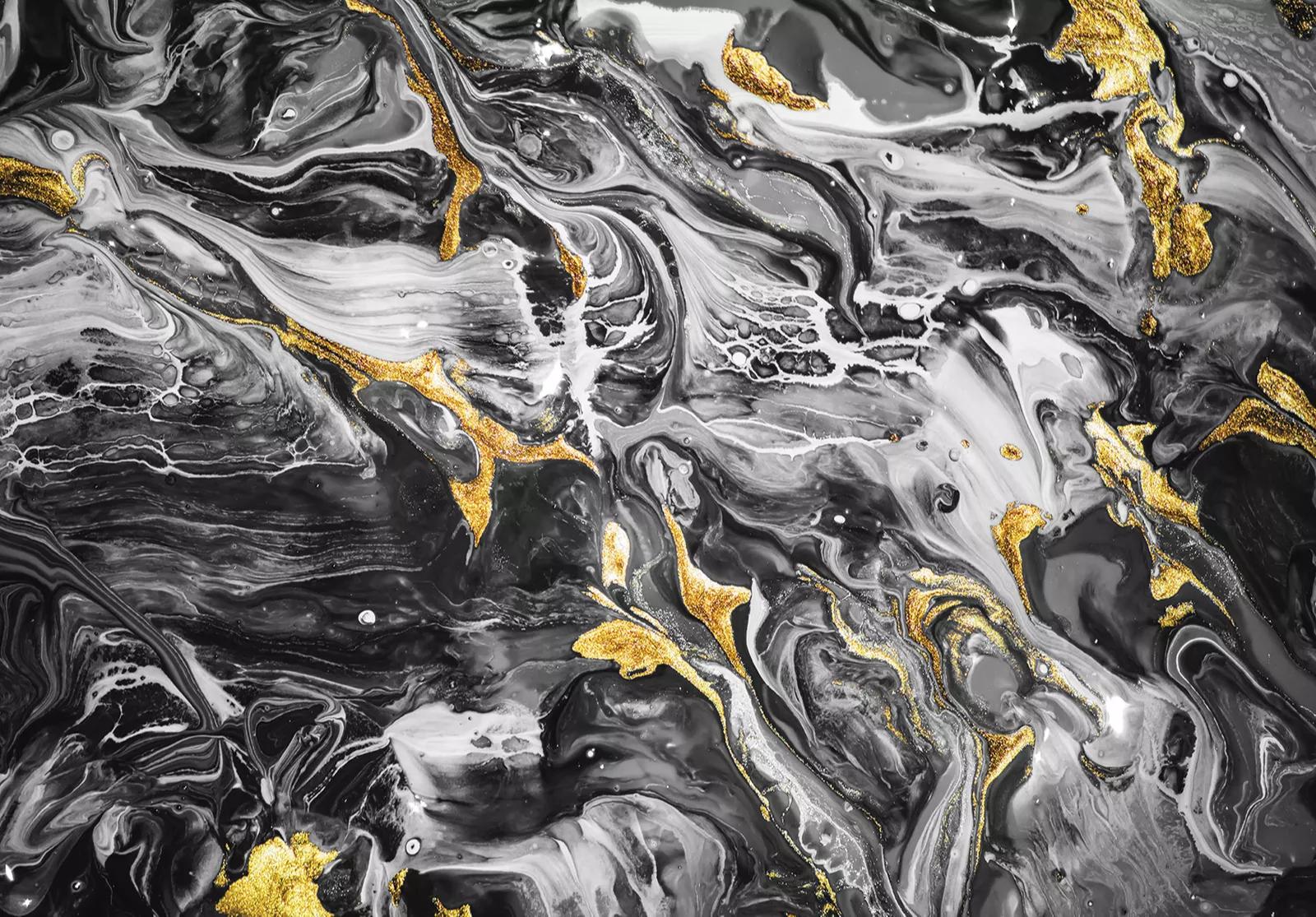 Fekete arany márvány mintás óriás fali poszter 368x254 vlies