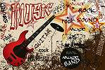 Rock and Roll fali poszter a zene szerelmeseinek