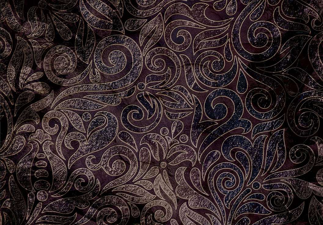 Óriás fotótapéta lilás árnyalatú absztrakt inda mintával 368x254 vlies