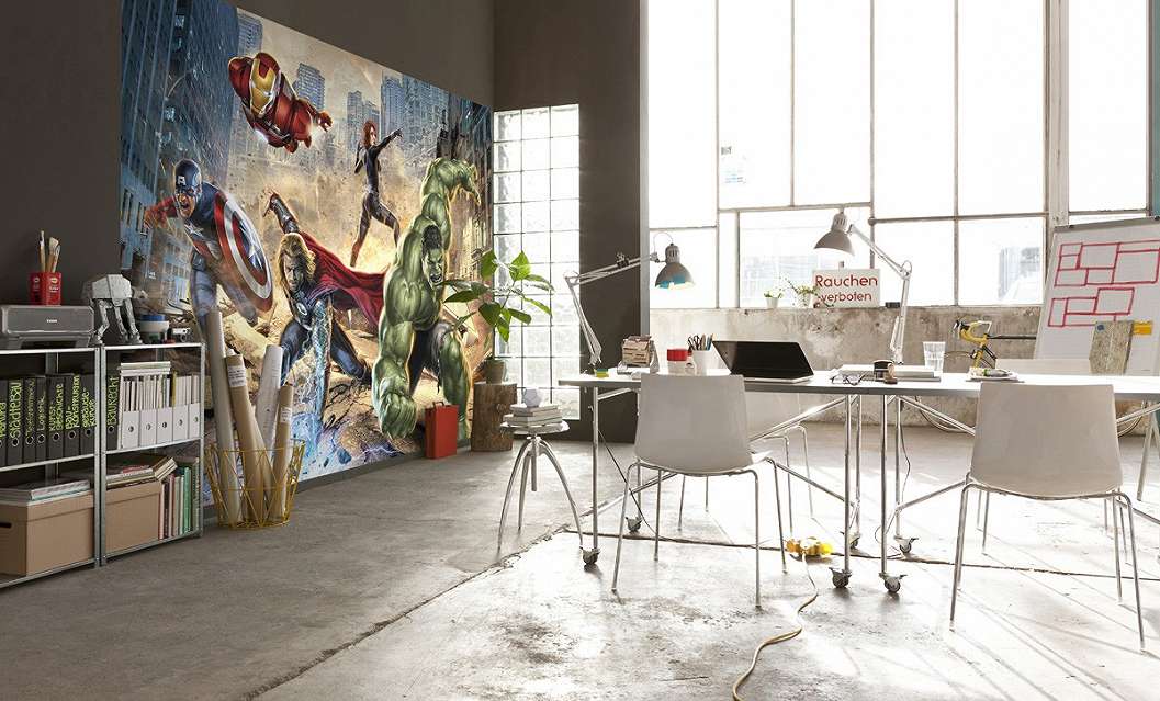 Óriás fotótapéta Marvel hősök mintával
