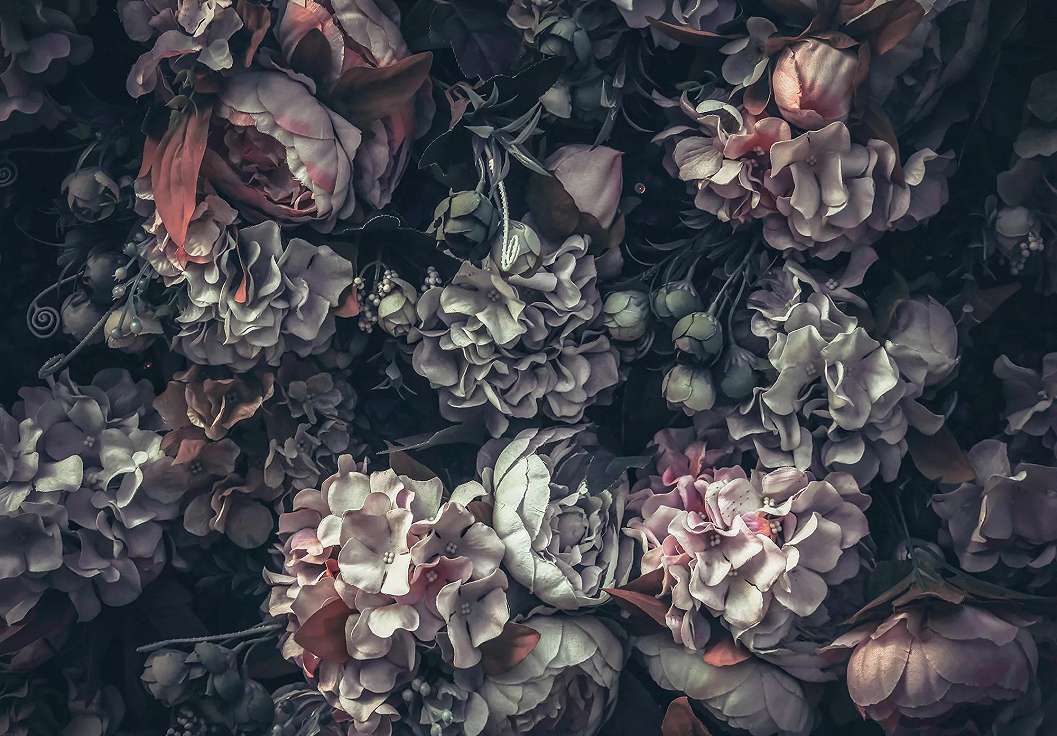 Óriás fotótapéta romantikus hangulatú virágmintával 368x254 vlies
