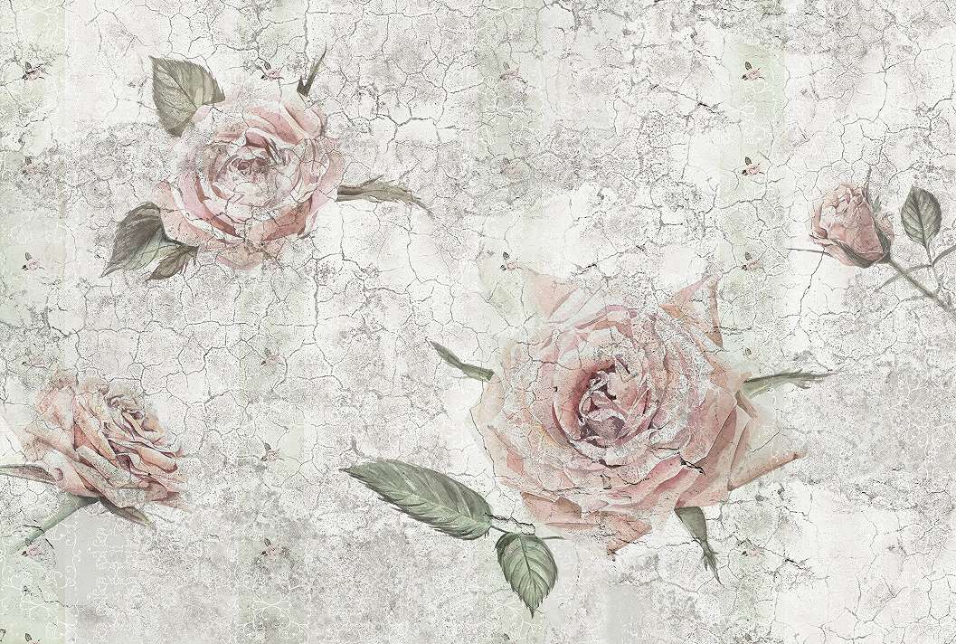 Óriás fotótapéta vintage rózsa mintával