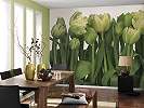 Zöld tulipánok fali poszter