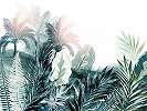 Modern trópusi pálmafa és levél mintás poszter tapéta 368x254 vlies