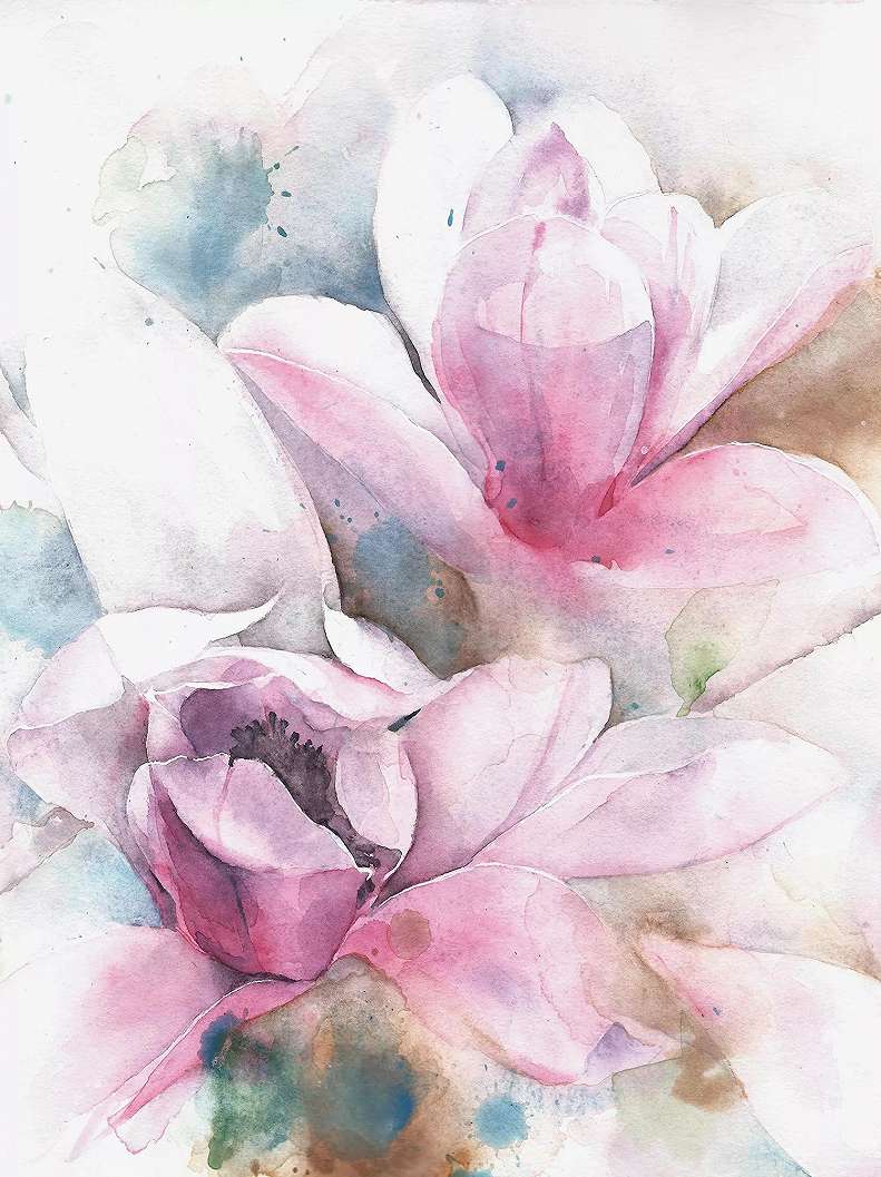 Pasztell virágmintás fotótapéta rózsaszín színvilágban 184x254 vlies