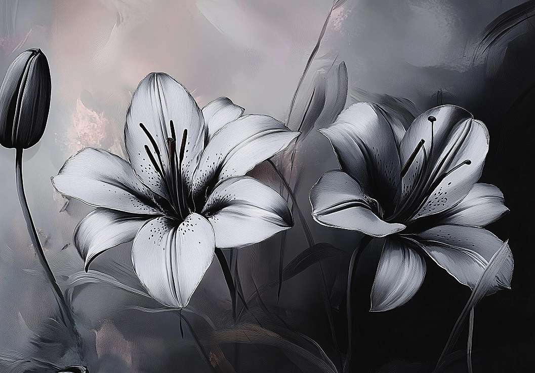 Poszetertapéta liliom mintával 368x254 vlies