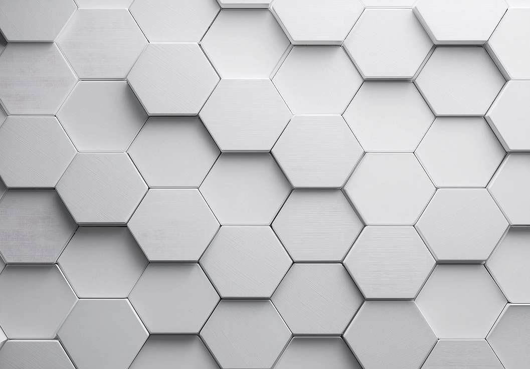Poszter tapéta 3D hatású hatszög mintával 368x254 vlies