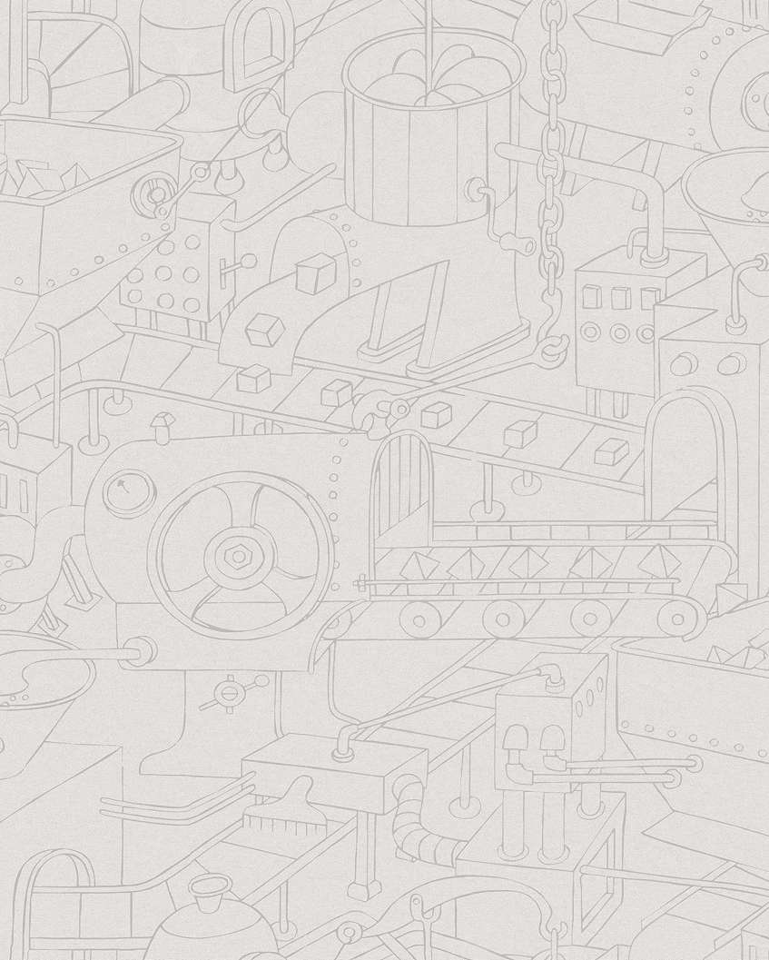 Poszter tapéta gyerekeknek rajzolt gépes mintával