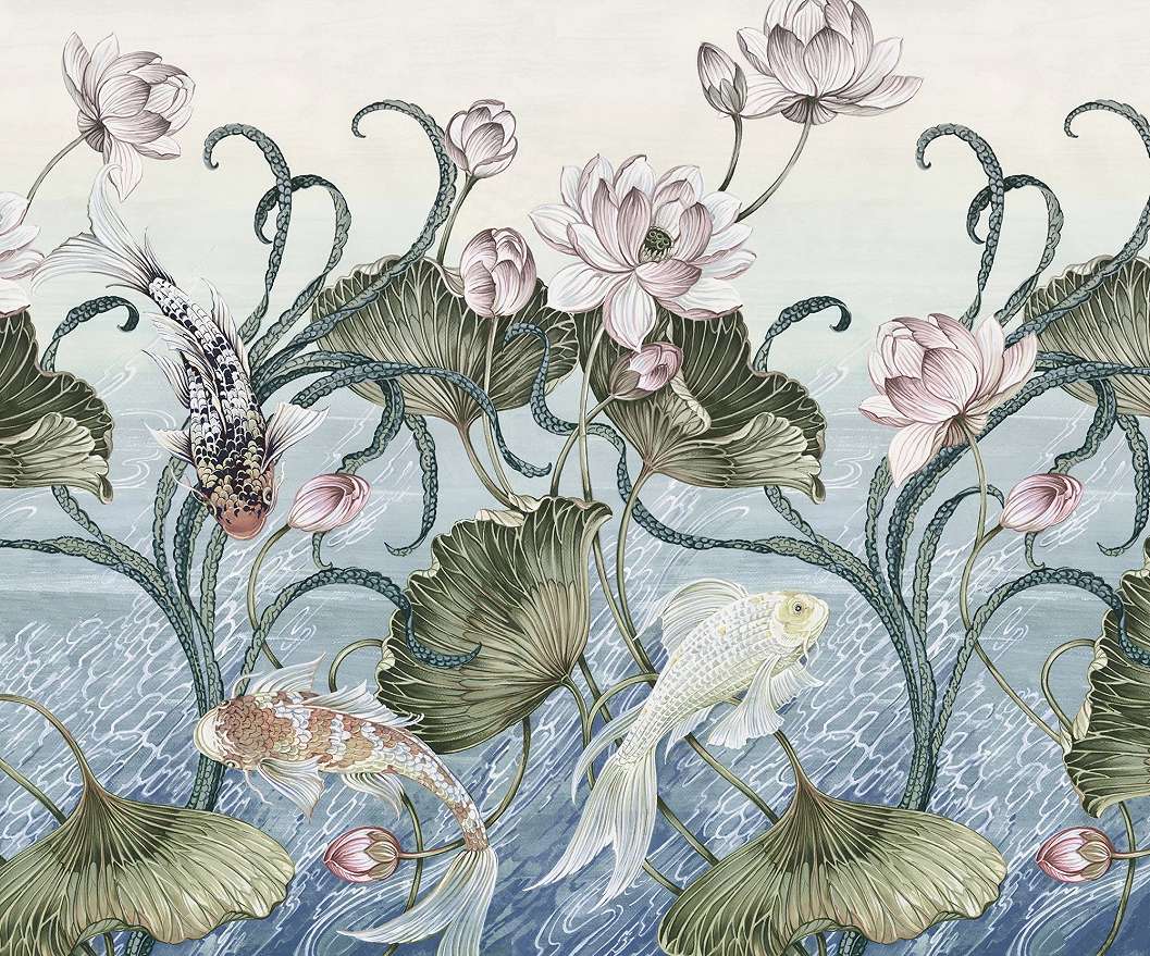 Poszter tapéta orientális stílusú virág mintával