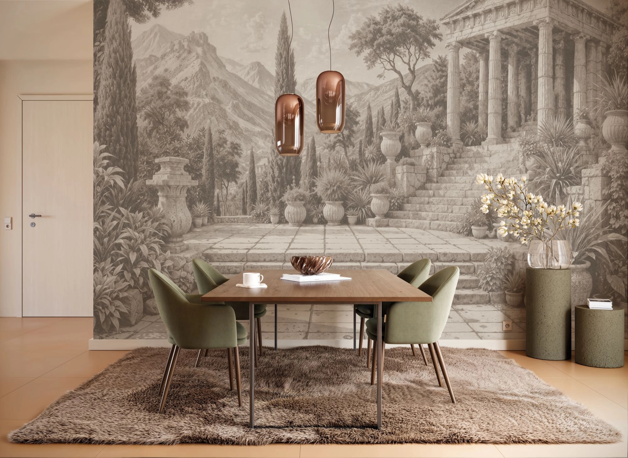 Fotótapéta antik város mintával