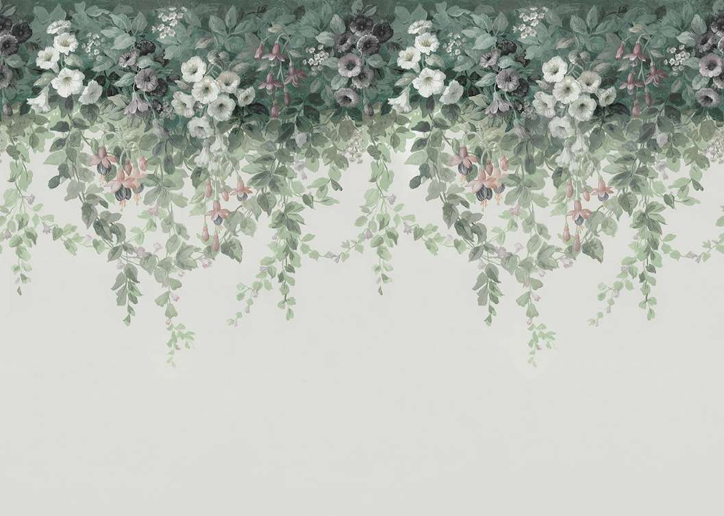 Poszter tapéta romantikus virág mintával