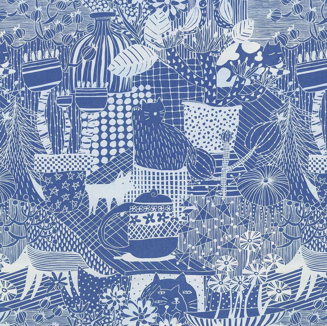 Poszter tapéta skandi stílusban rajzolt mintákkal