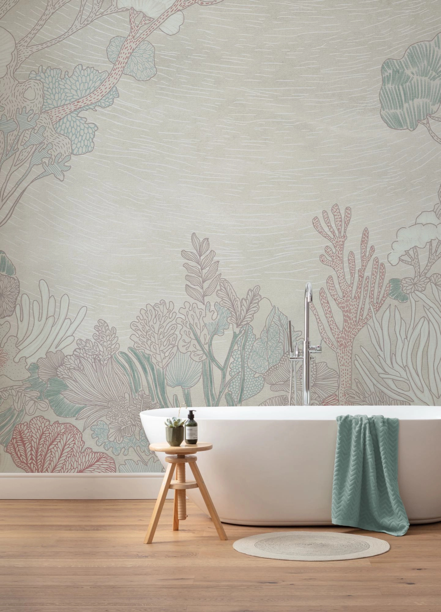 Fotótapéta korall tengeri botanikus mintával