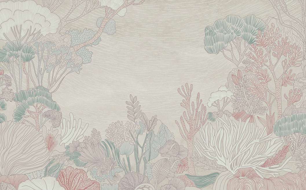 Poszter tapéta színes korallos mintával