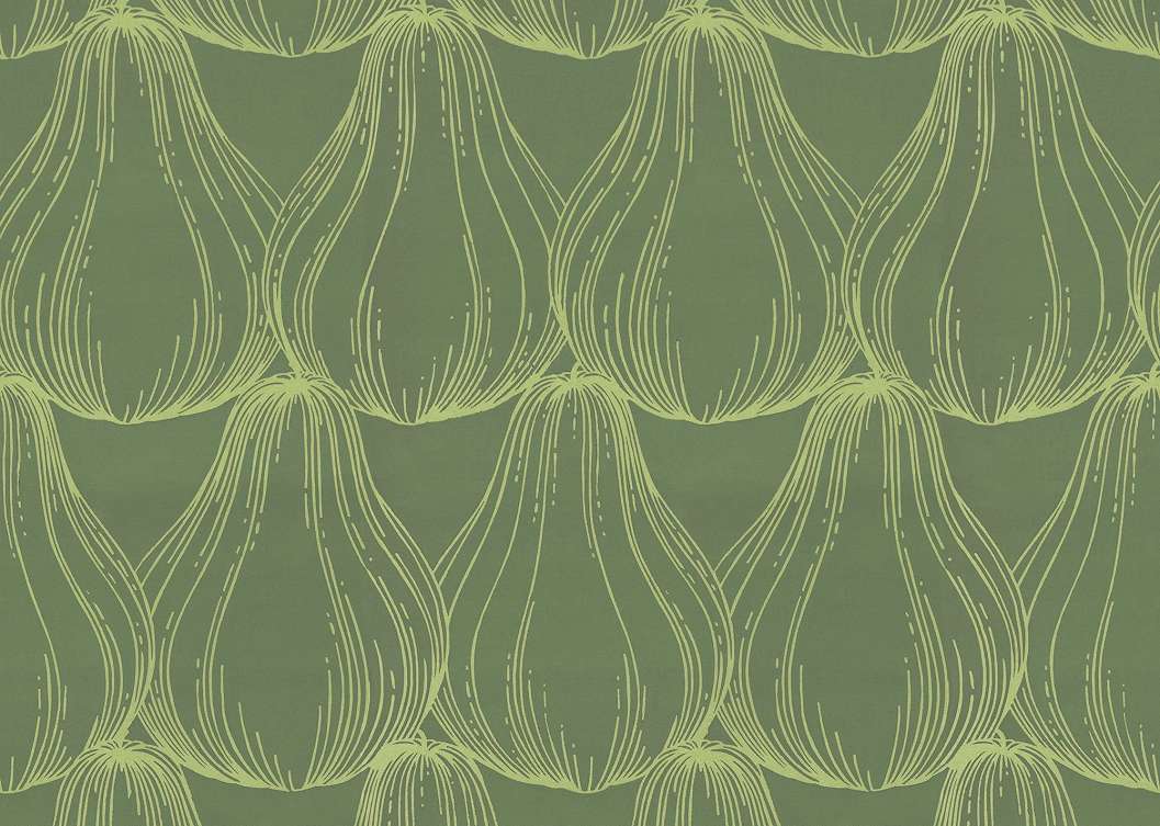 Poszter tapéta zöld körtés mintával