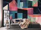 Fotótapéta színes geometriai mintás absztrakt mintával modern stílusban 368x254 vlies