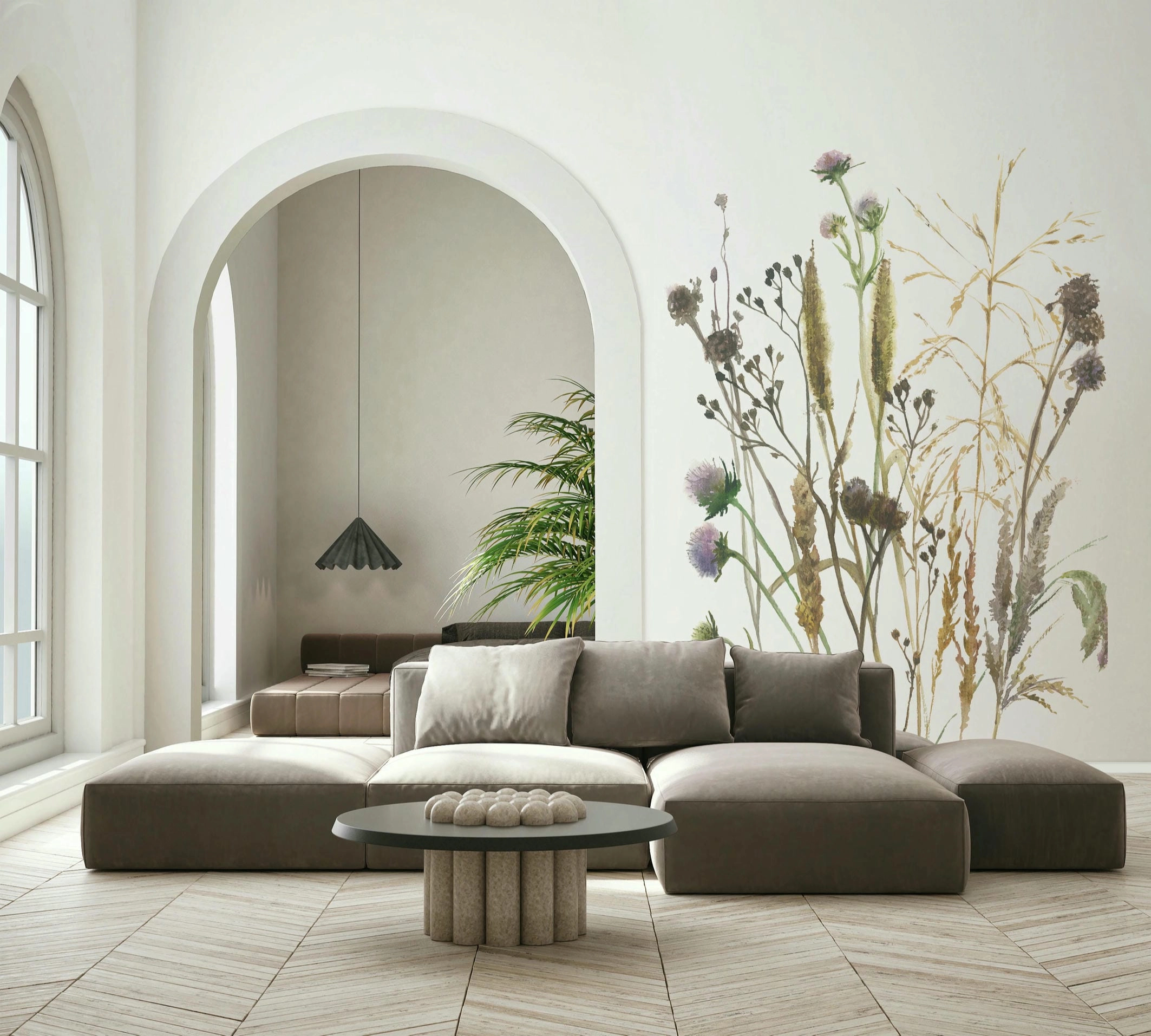 Fotótapéta akvarell mezeivirág mintával 160cm x 270cm