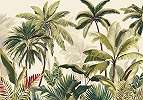 Fotótapéta dzsungel mintával beige háttérrel 368x254 vlies