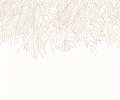 Fotótapéta beige csüngő levél mintával 300 cm x 250 cm