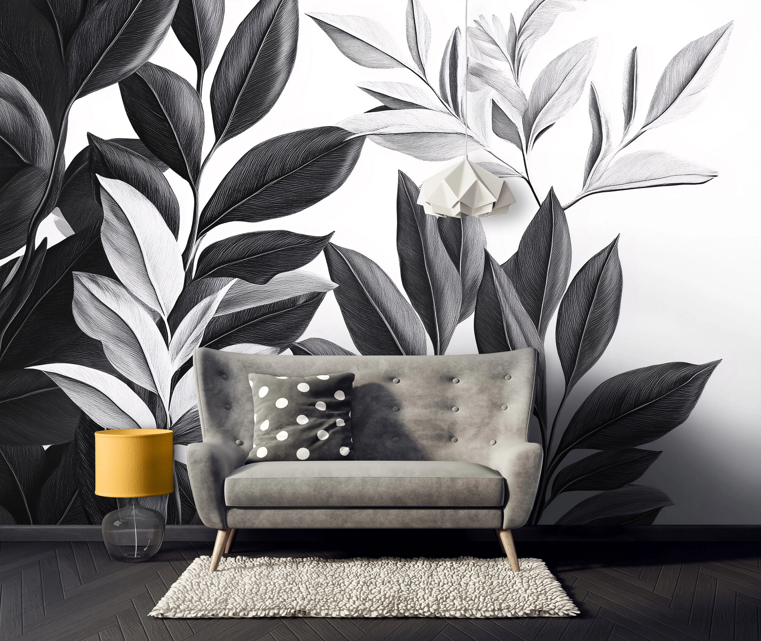 Fotótapéta óriás levelek mintával 368x254 vlies