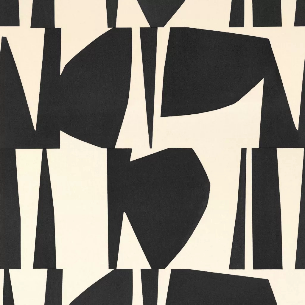 Posztertapéta fekete nonfiguratív mintával 250 cm x 250 cm