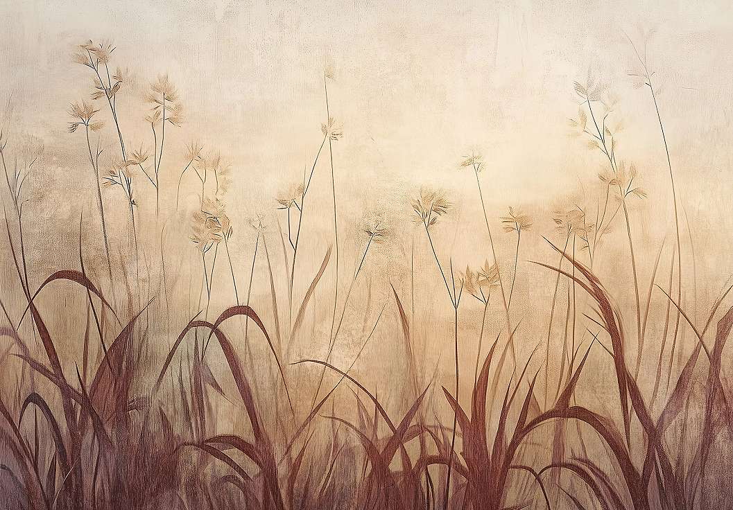 Posztertapéta festett nádas mintával 368x254 vlies