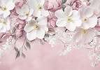 Fotótapéta virág mintával rózsaszín színben 368x254 vlies