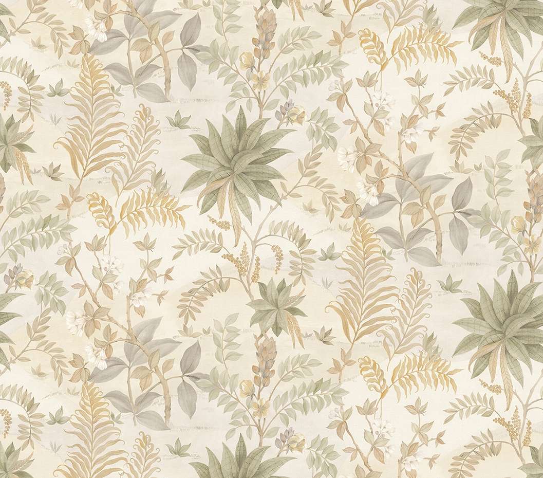 Posztertapéta jungel mintával beige színben