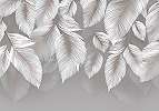 Fotótapéta szürke levél mintával 368x254 vlies