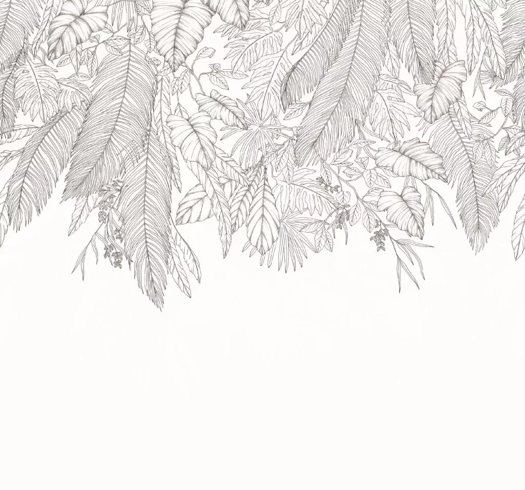 Posztertapéta leveles inda mintával 300 cm x 280 cm