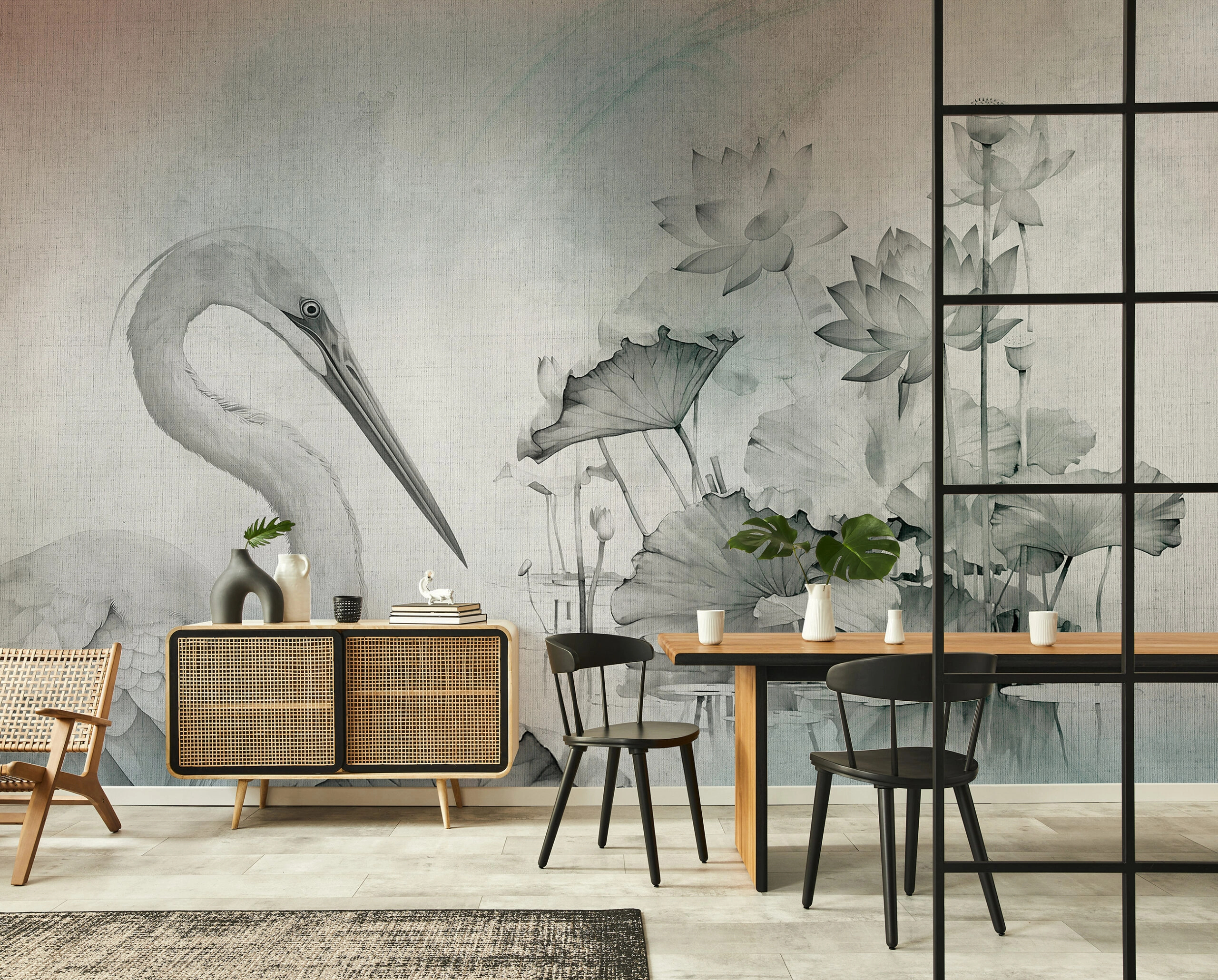 Fotótapéta darumadár vizililiom mintával 368x254 vlies