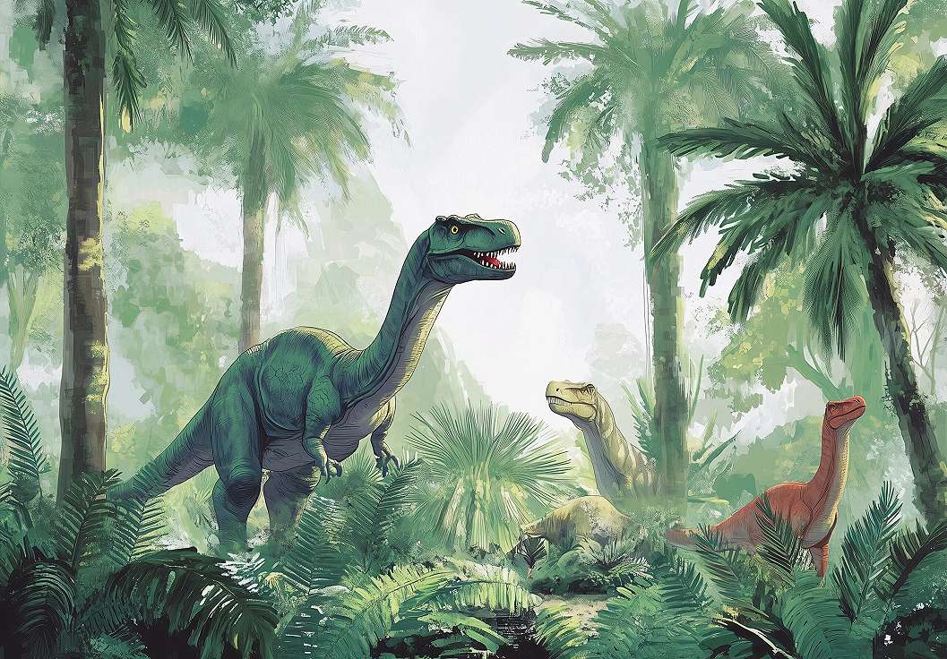 Posztertapéta nagy dinoszaurusz az erdőben 368x254 vlies