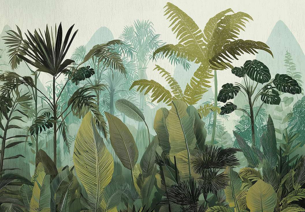 Posztertapéta pálmaerdő mintával 368x254 vlies