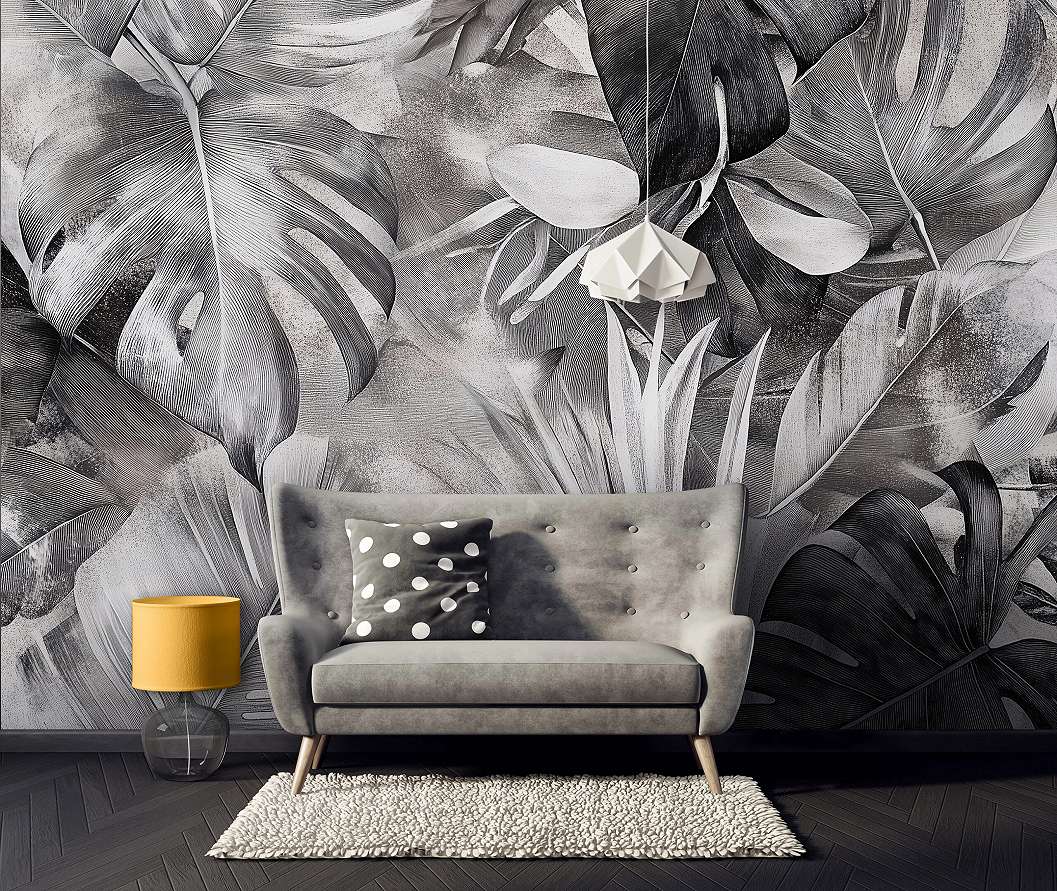 Posztertapéta pálmalevél mintával 368x254 vlies