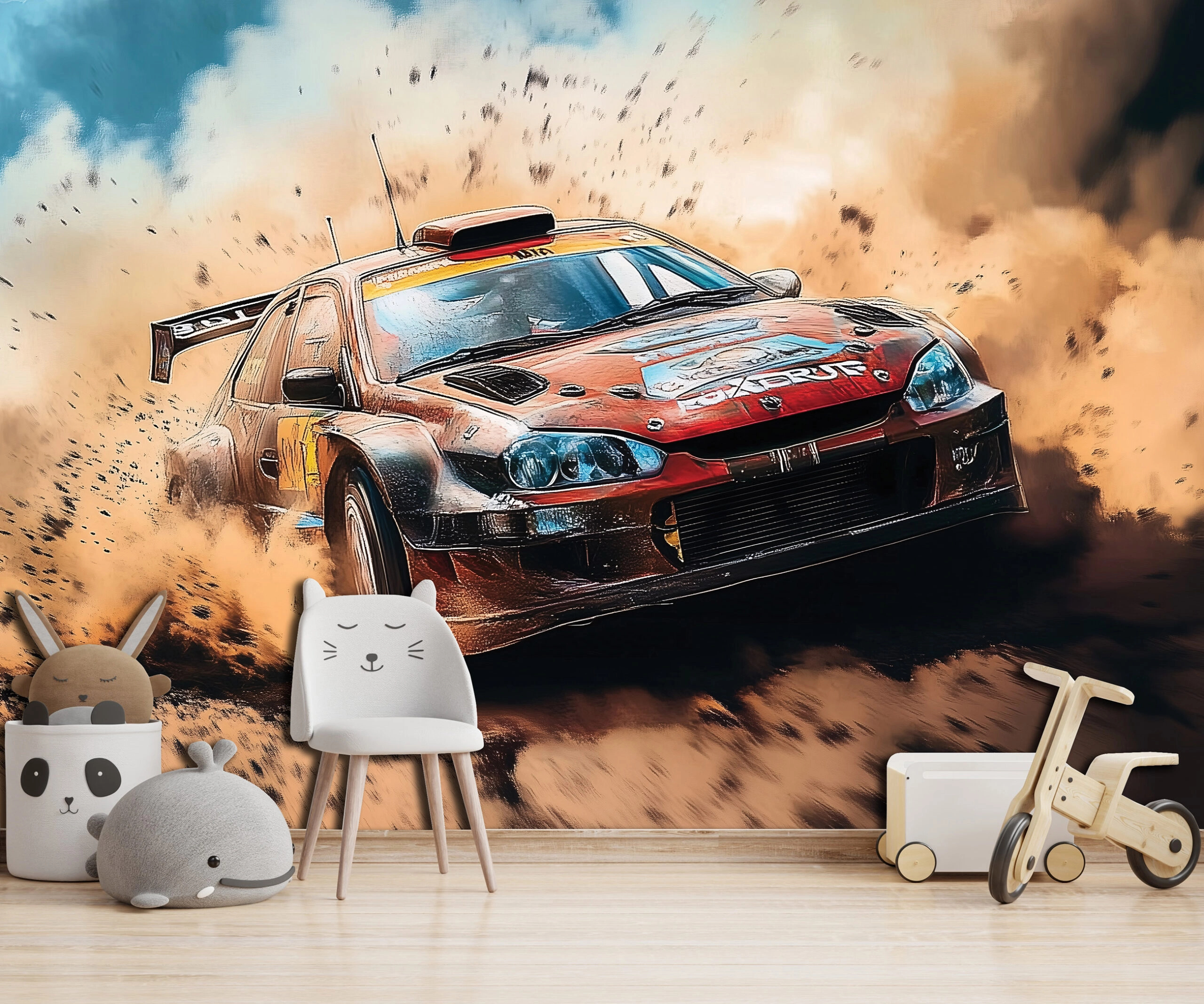 Fotótapéta rallyautó terepen mintával 368x254 vlies