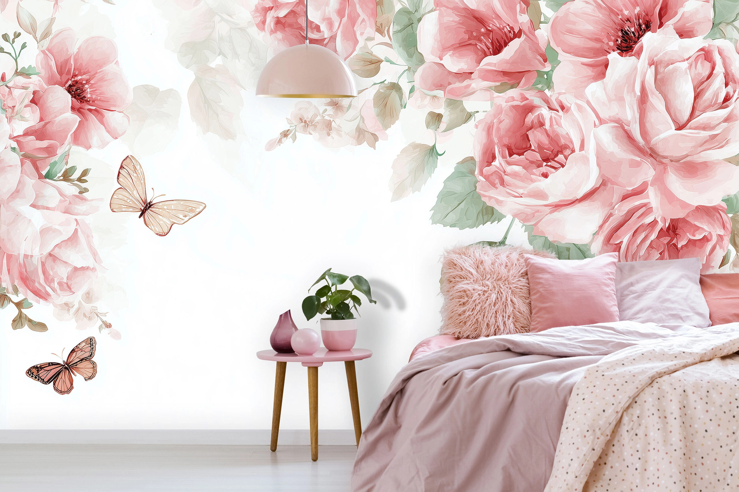 Fotótapéta rózsaszín rózsa mintával 368x254 vlies