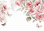 Fotótapéta rózsaszín rózsa mintával 368x254 vlies