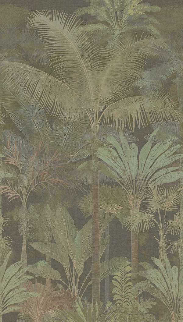Posztertapéta trópusi erdő mintával