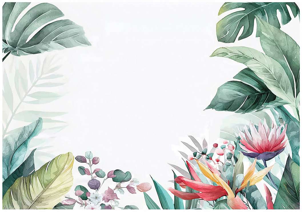 Posztertapéta trópusi virág mintával 368x254 vlies